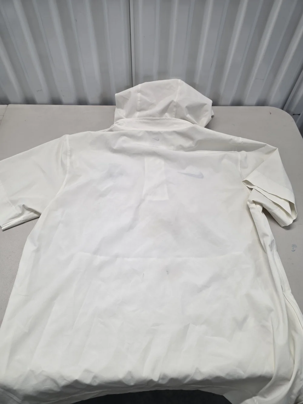 Jordan Jacket Training 1/4 Zip Windbreaker White Short Sleeve Raiders Men's Size